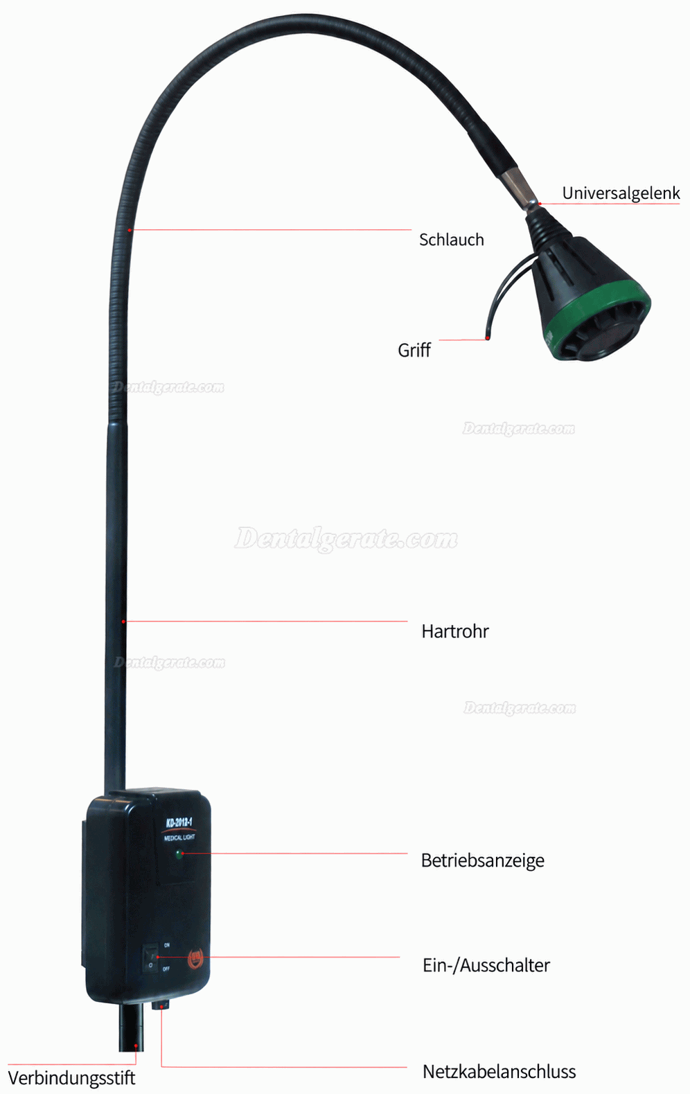 3W LED HNO-spezifiziertes tragbares Untersuchungslicht KWS KD-2003W